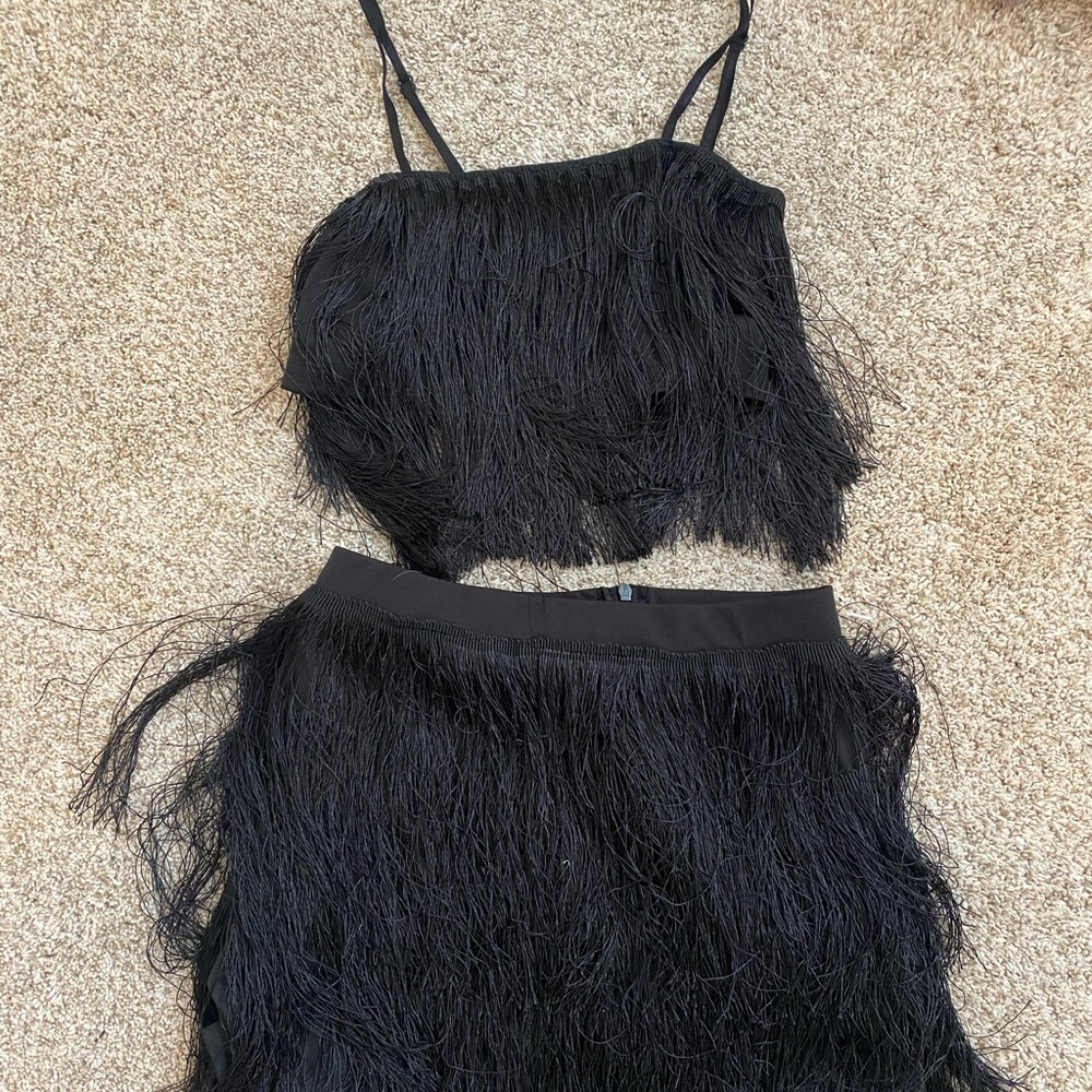 FRINGE TOP & SKIRT